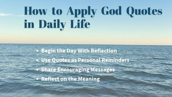 How to Apply God Quotes in Daily Life