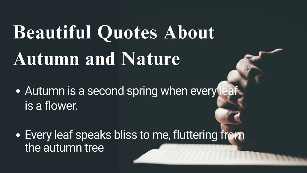 Beautiful Quotes About Autumn and Nature