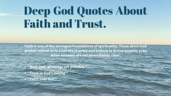 Deep God Quotes About Faith and Trust