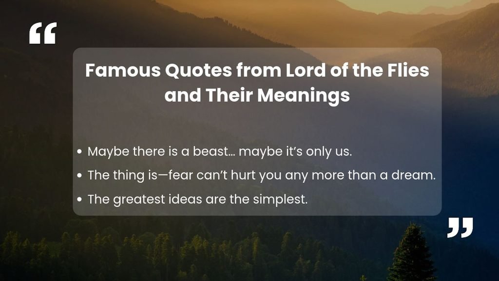 Famous Quotes from Lord of the Flies and Their Meanings