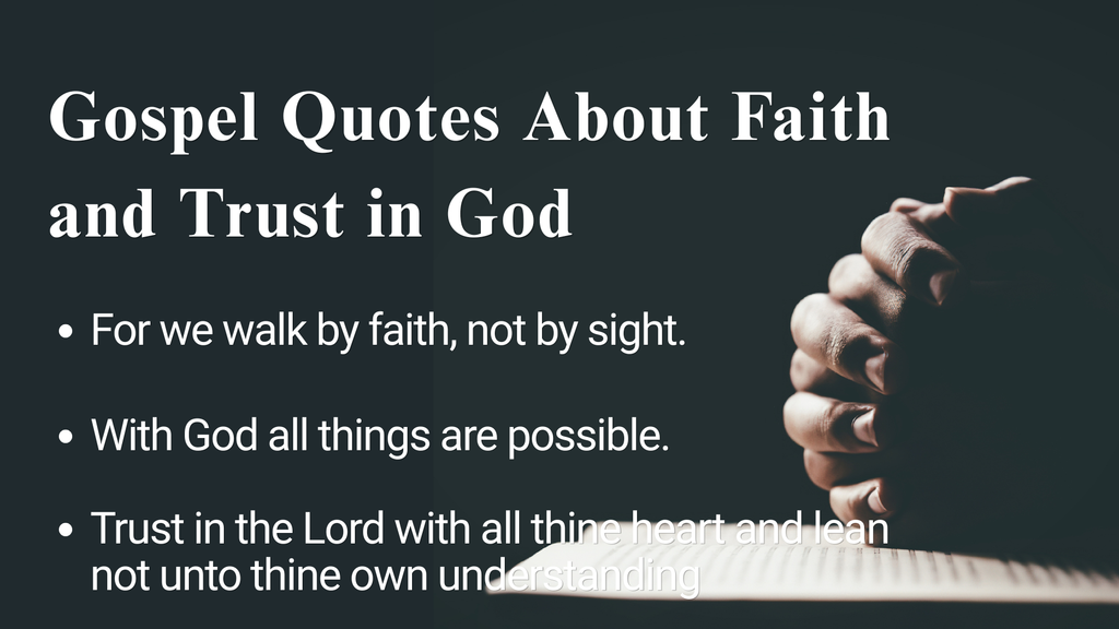 Gospel Quotes About Faith and Trust in God
