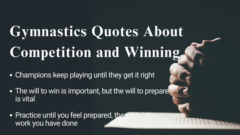 Gymnastics Quotes About Competition and Winning