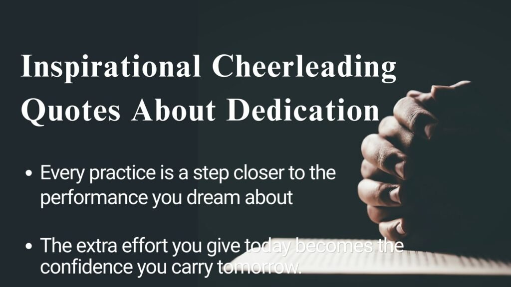 Inspirational Cheerleading Quotes About Dedication