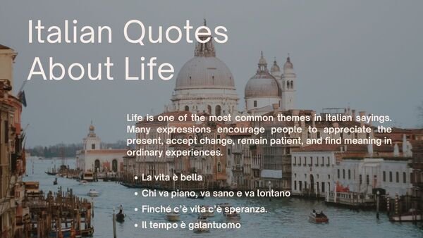 Italian Quotes About Life