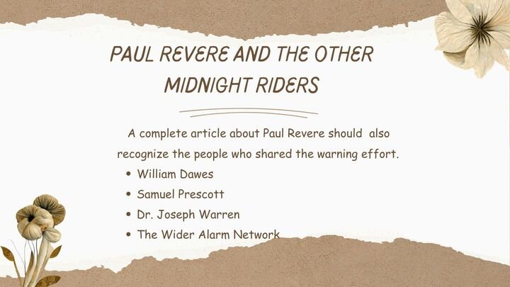 Paul Revere and the Other Midnight Riders