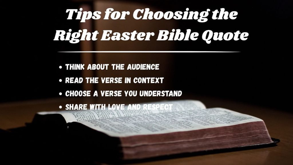 Tips for Choosing the Right Easter Bible Quote