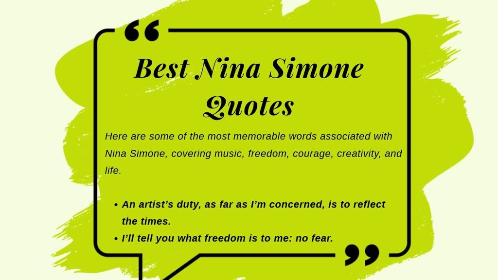 Best Nina Simone Quotes