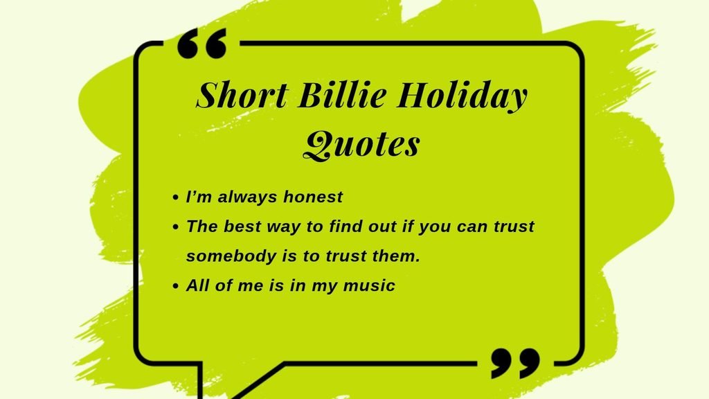 Short Billie Holiday Quotes